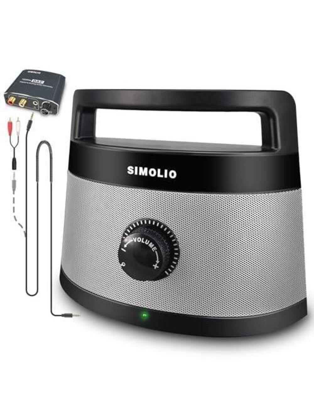 Wired TV Speakers with Tone Control and Sleep Timer for Seniors